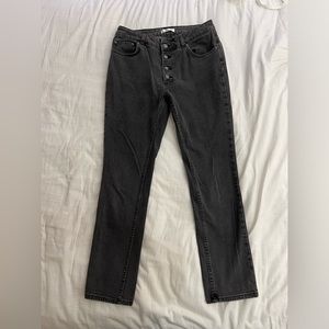 Annie Bing Charcoal Grey Mid-Rise Skinny Leg Jeans Size 30